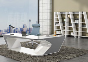 烤漆總裁室班台沙發