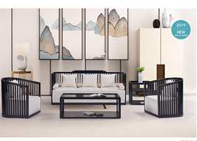 木質布藝洽談沙（shā）發（fā）