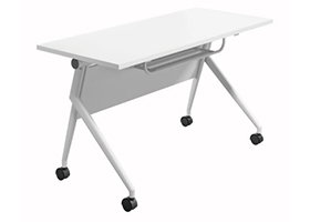 白色培（péi）訓桌帶輪滑（huá）