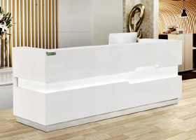 含燈帶烤漆前台