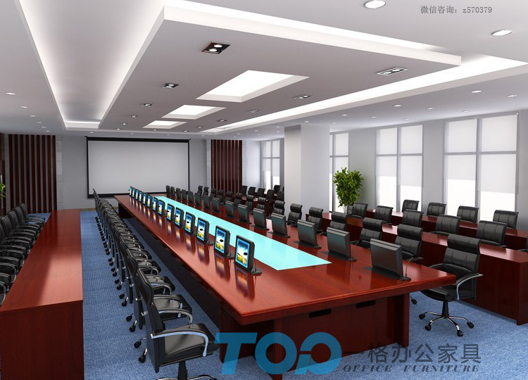 多媒體液（yè）晶屏可升降（jiàng）會議桌